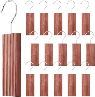 Wenqik 16 Pack Cedar Blocks for Clothes Storage Natural Cedar Hangers for Closet and Drawers, with Metal Hooks, Hanging Scent Chips for Protects & Freshens Clothes, Wardrobes Storage