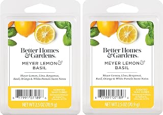 Better Homes and Gardens Scented Wax Cubes 2.5oz 2-Pack (Meyer Lemon Basil)