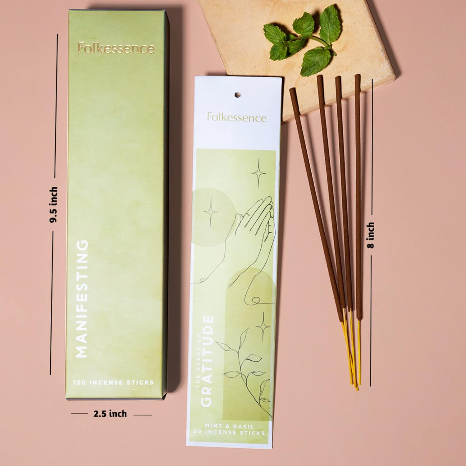 Folkulture Incense Sticks (120 Sticks) | Set of 6 Premium Incense For Manifesting, Aromatherapy, Gifts | No Charcoal,Organic, Non Toxic, 45 Mins, Long Burning Frankincense, Coffee, Mint Insence-Sticks