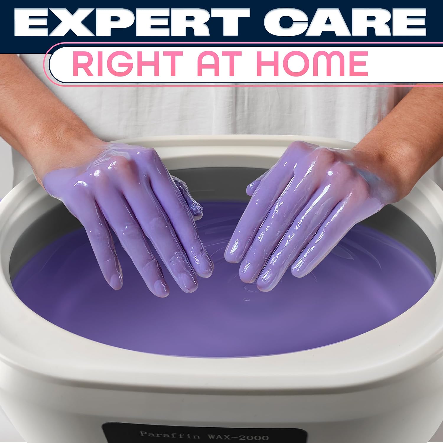 Paraffin Wax Machine for Hand and Feet – 3400ml Hand Wax Paraffin Machine with Fast Heating, Adjustable Temperature 2 Heat Modes Accessories Kit - Relaxing Spa at Home Anytime, Hand & Foot Smooth Skin