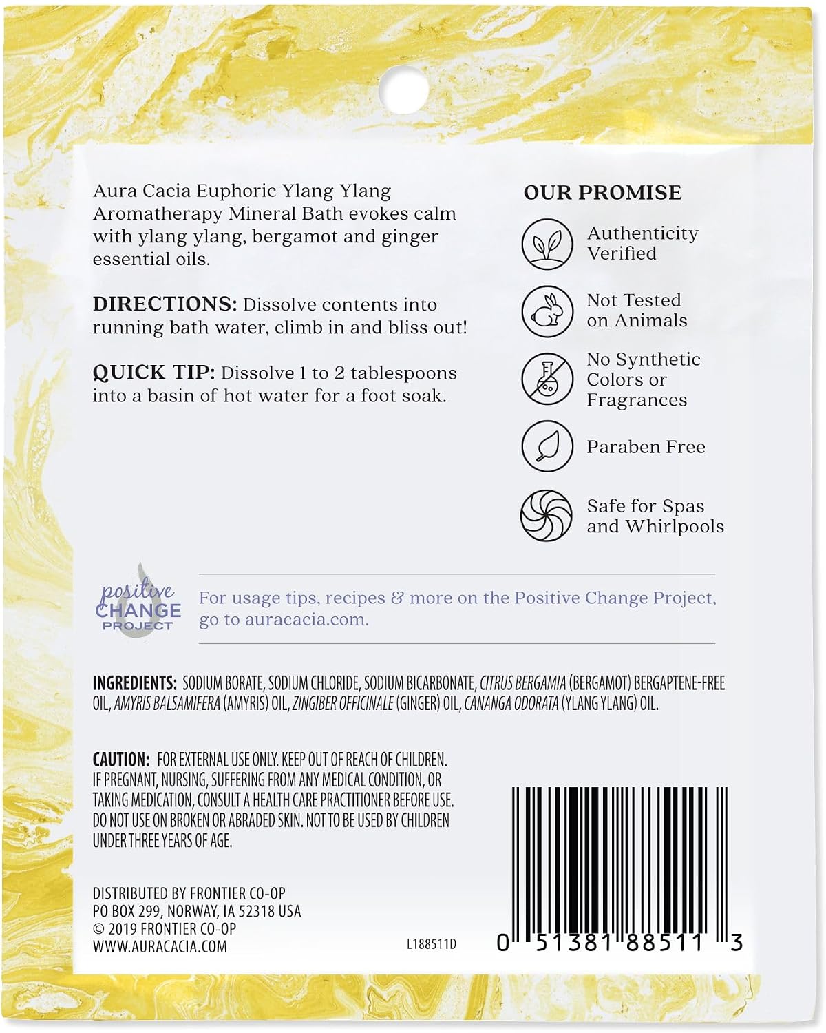 Aromatherapy Mineral Bath - Euphoria, Packets, 6 Units / 2.5 oz