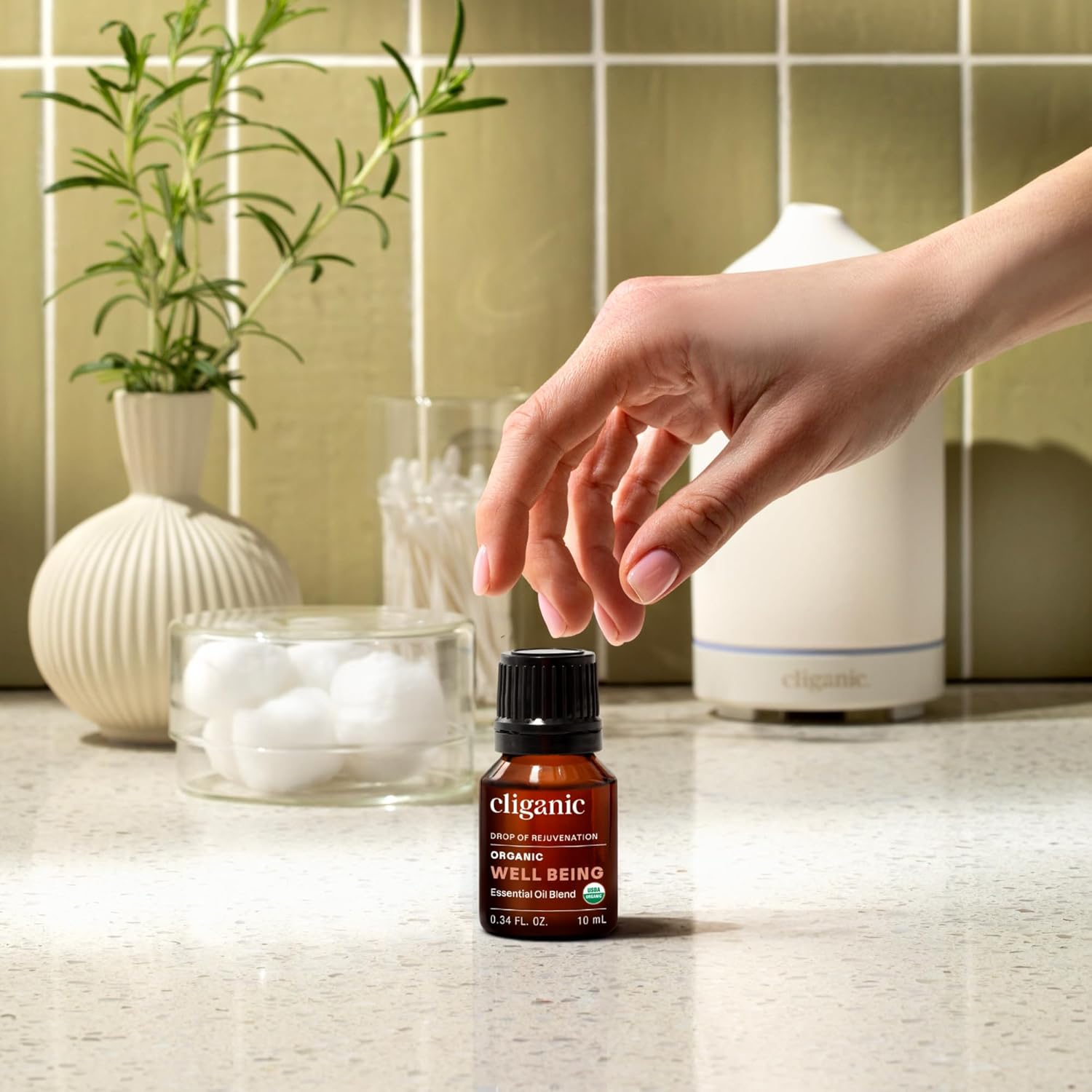 Cliganic Organic Essential Oils Blend - Well Being - Drop of Rejuvenation (Packaging May Vary)