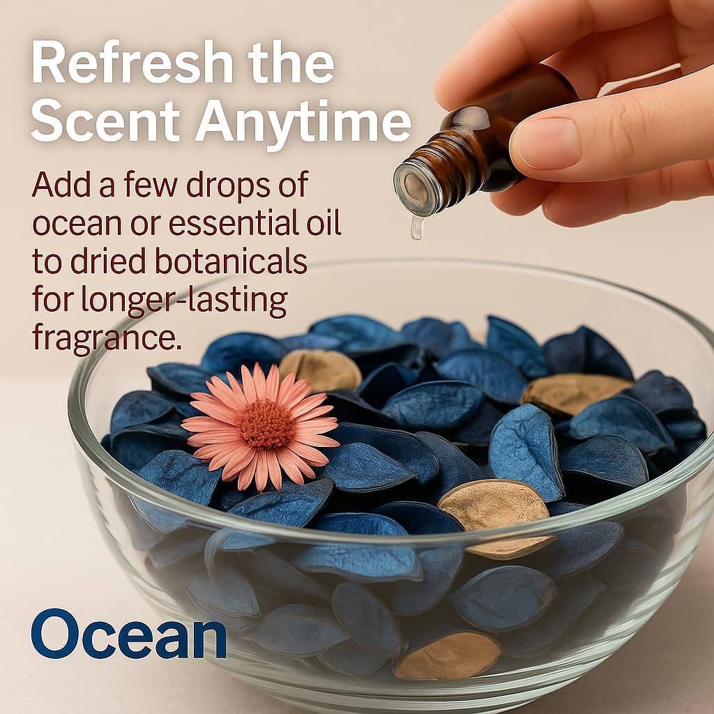 Ocean Scented Potpourri – 2 Large Bags (120g Each) of Dried Botanicals for Bowls, Vases & Gifts – Home Fragrance Decor by Dependable Industries Inc. Essentials