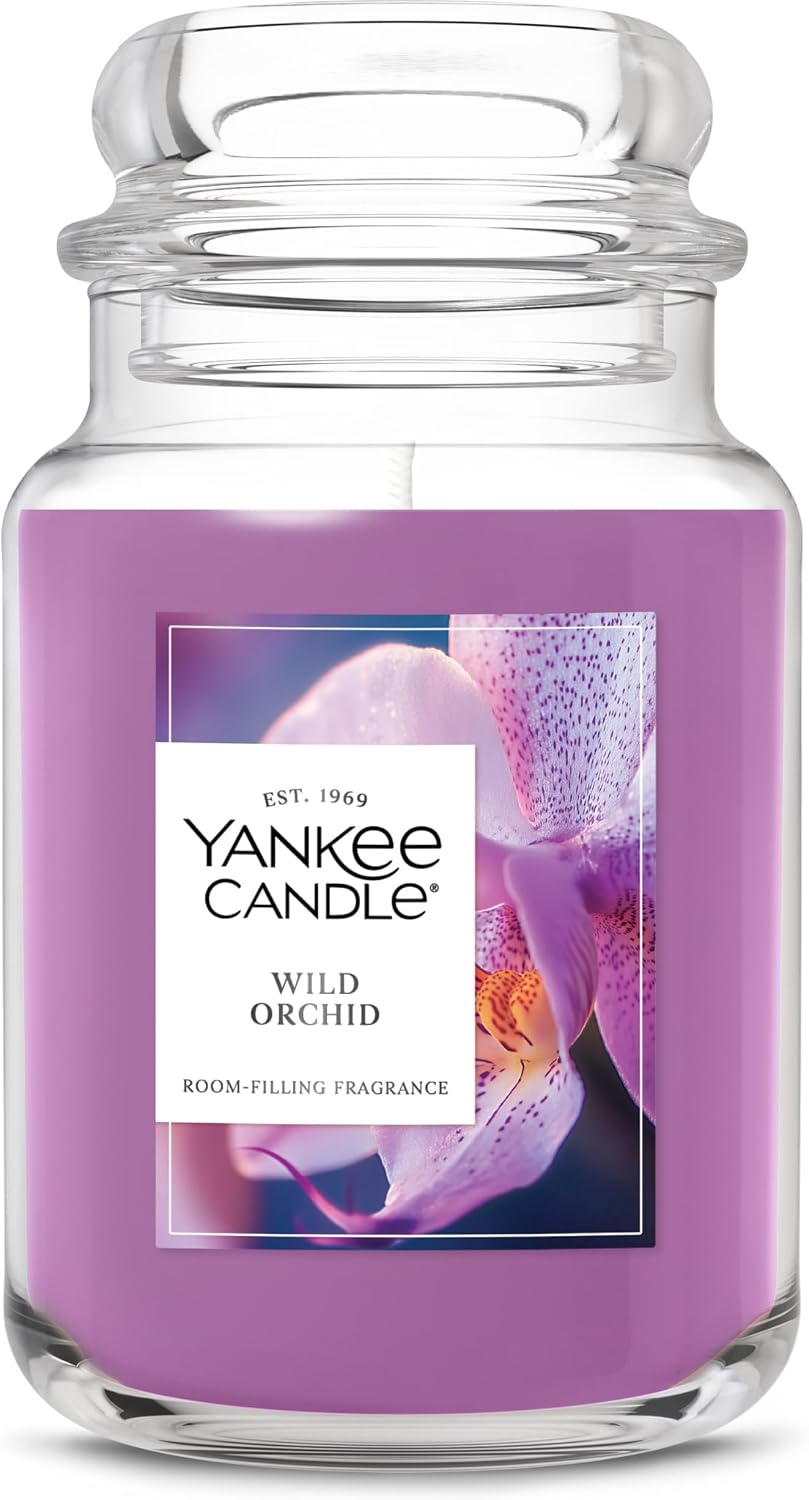 Yankee Candle Wild Orchid Scented Candle, 22oz Large Jar with up to 150 Hour Burn Time, Giftable