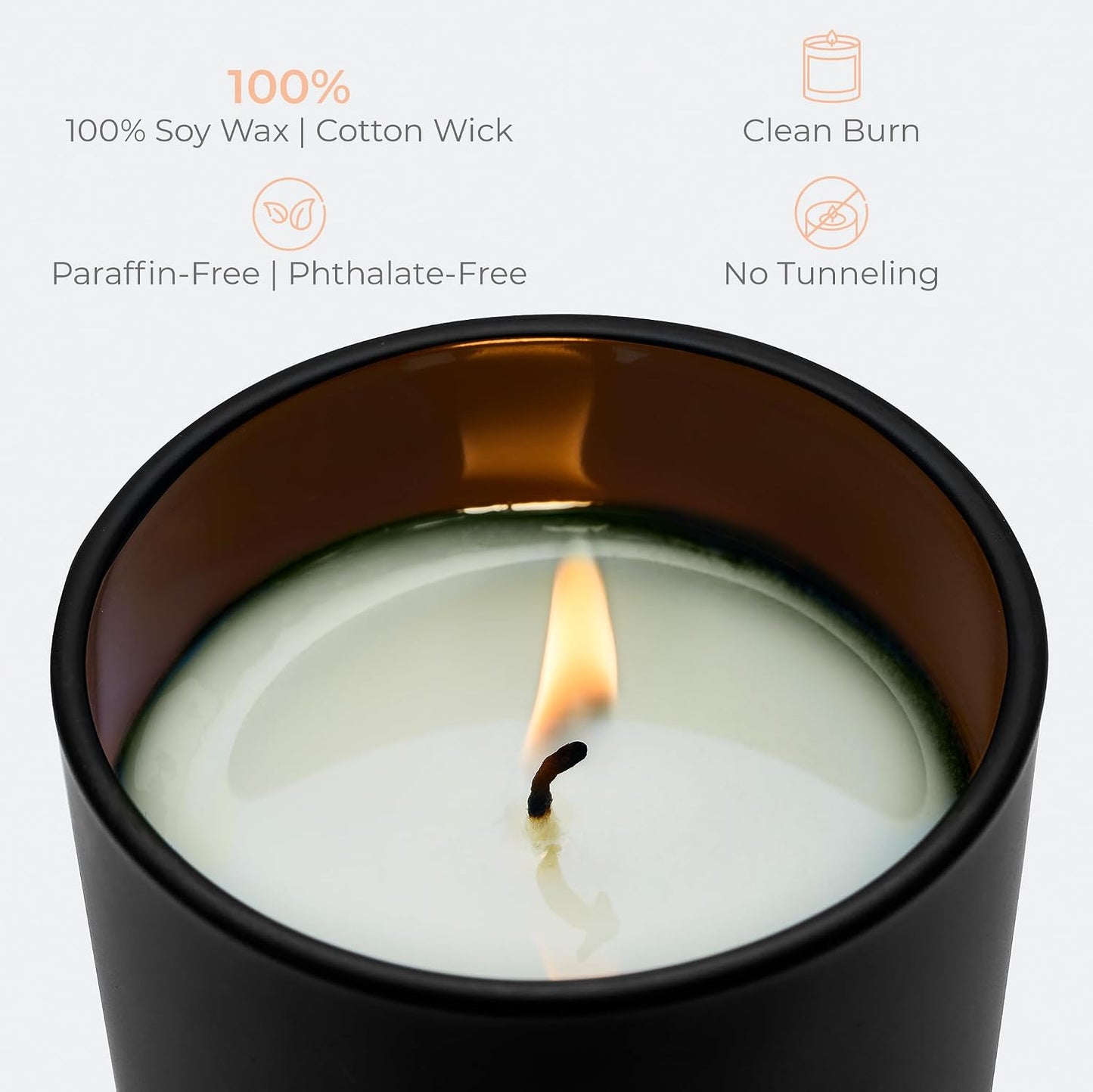 Motivational Candle Gift for Women & Men – “Believe in Yourself”, Scented Soy Wax Candle in Black Glass Jar, Gift-Ready Box