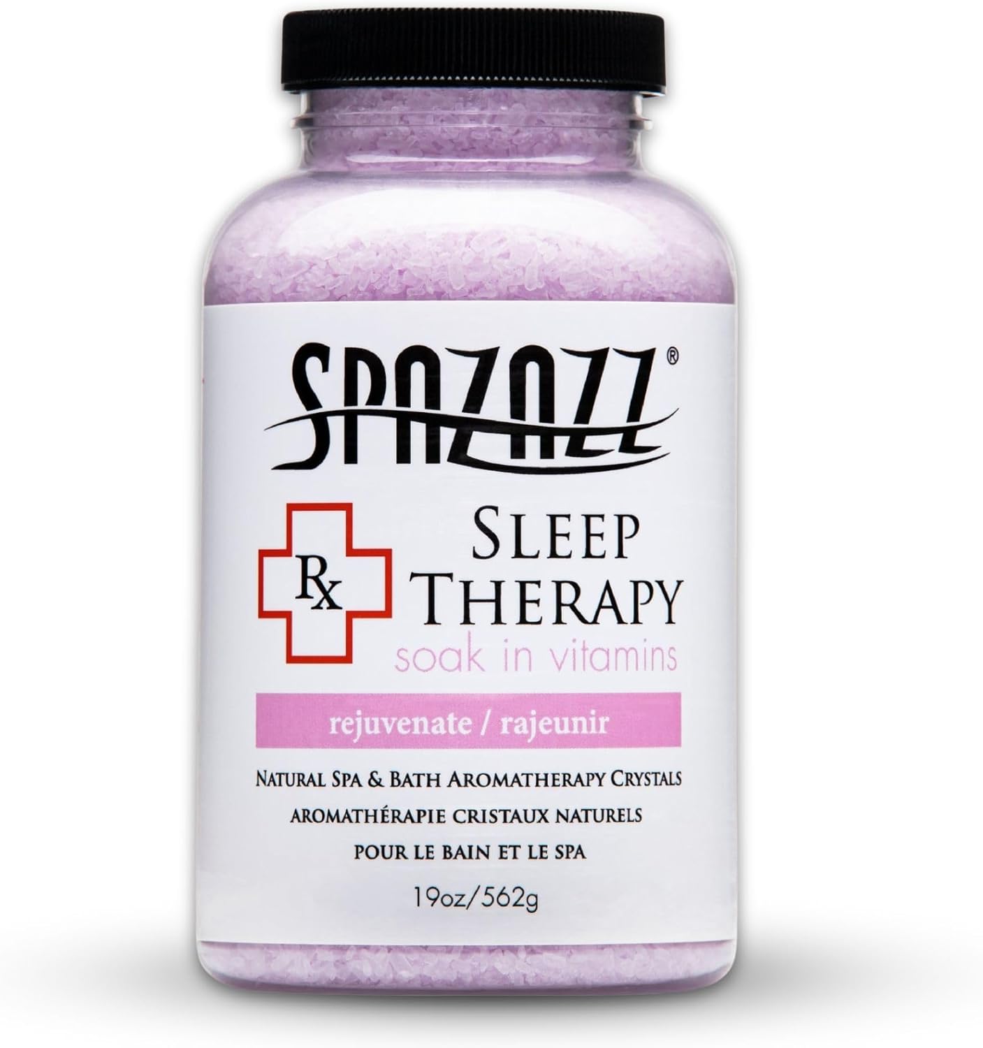 Spazazz Aromatherapy Salt Crystals 19oz – Sleep Therapy – Hot Tub & Bath Soak – Spazazz Hot Tub Crystals are Oil-Free & Safe for All Spas