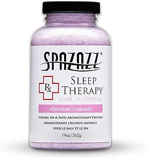 Spazazz Aromatherapy Salt Crystals 19oz – Sleep Therapy – Hot Tub & Bath Soak – Spazazz Hot Tub Crystals are Oil-Free & Safe for All Spas