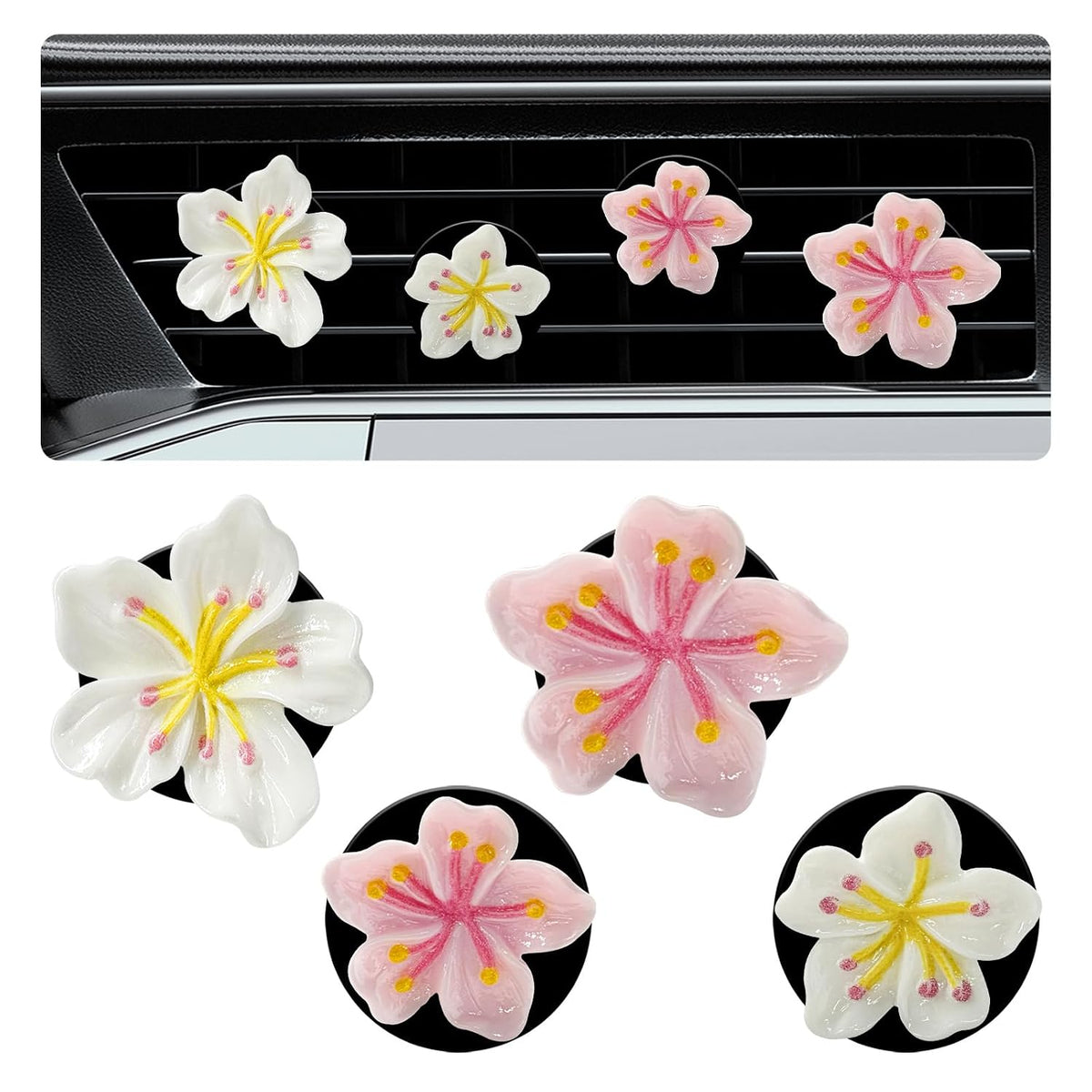 4 PCS Cute Car Air Freshener Vent Clips
