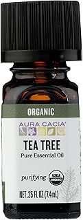Aura Cacia Organic Tea Tree Essential Oil 0.25 fl. oz.