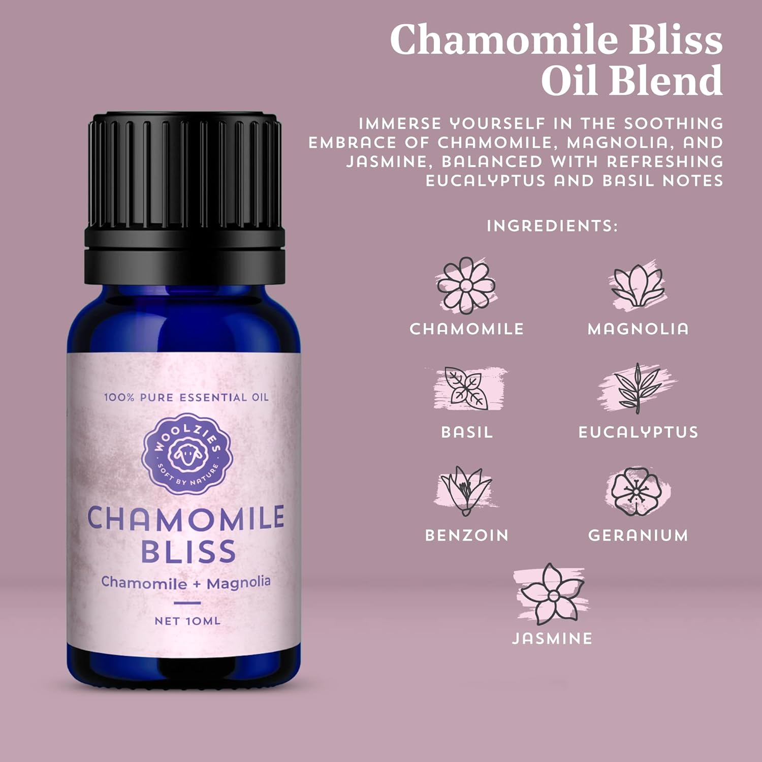 Laundry Essentials Essential Oil Set: Use with Wool Dryer Balls or Oil Diffuser Elevate Your Laundry with All-Natural Aromatherapy Scents | Fresh Laundry, Chamomile Bliss, Pure Linen 10 ML