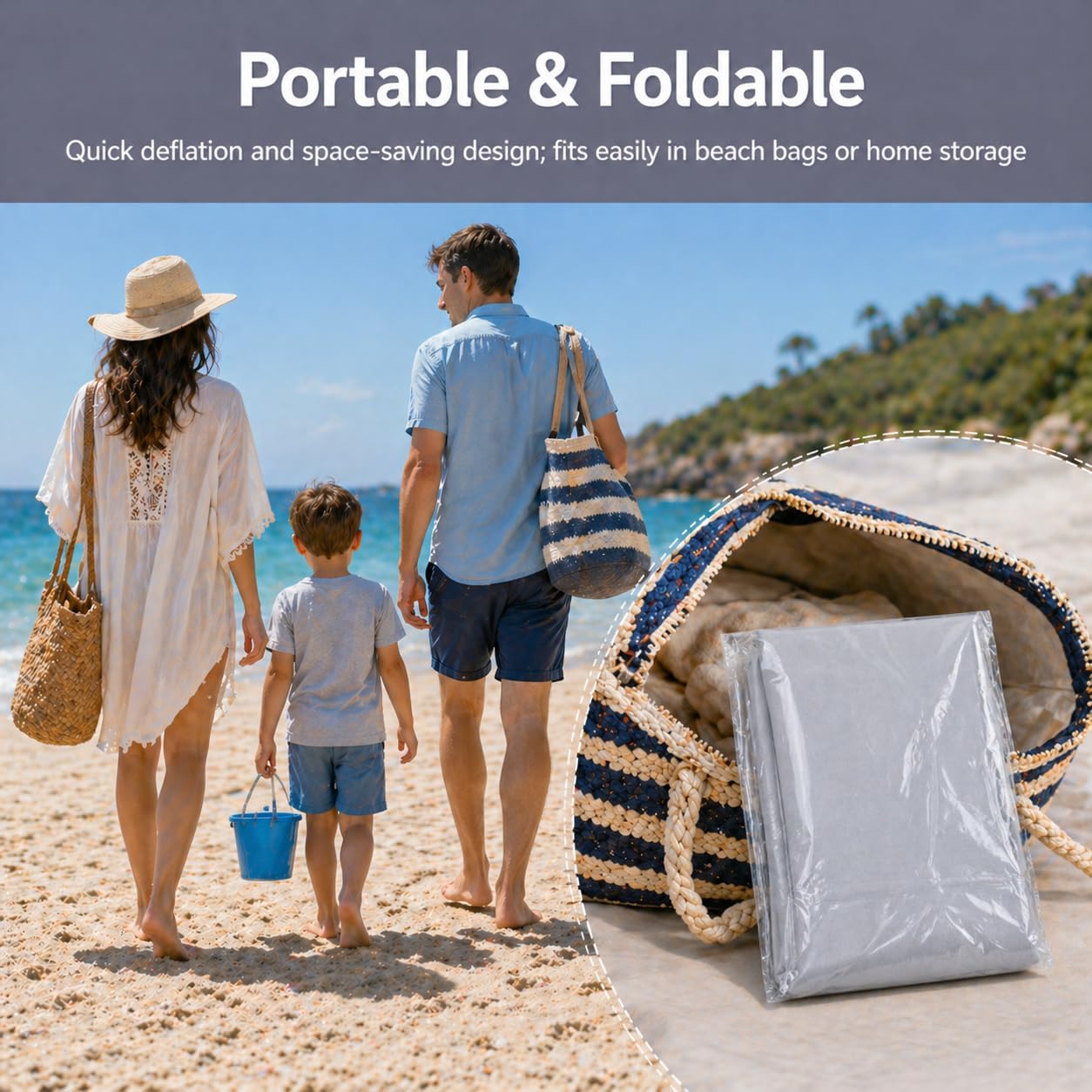 Inflatable Pool Foot Bath Basin, Portable Foot Wash Basin with Pump for Pool Entry Ladder, Above Ground Pools and Beach