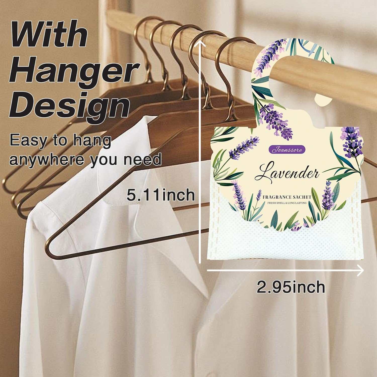15 Packs Lavender Scented Sachets Bag for Drawers and Closets, Home Fragrance Sachet, Long-Lasting Hanging Closet Deodorizer Smell Goods for House