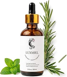 Rosemary Oil for Hair Growth Organic, 100% Pure Organic Rosemary Mint Scalp & Hair Strengthening Oil for Eyebrow and Eyelash 60ml - 2 Oz