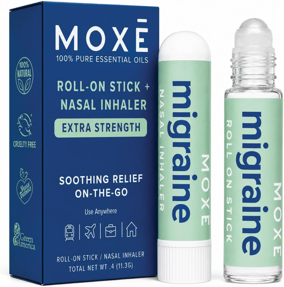 MOXE Migraine Rollon Stick & Nasal Inhaler Stick