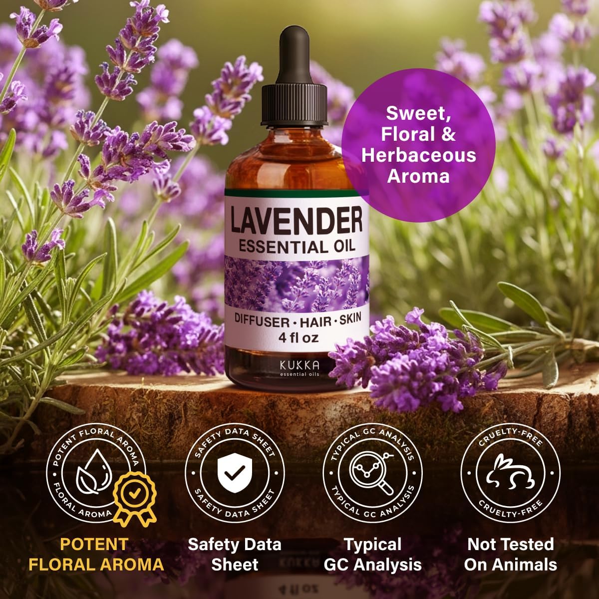 Kukka 100% Pure Lavender Essential Oil for Skin