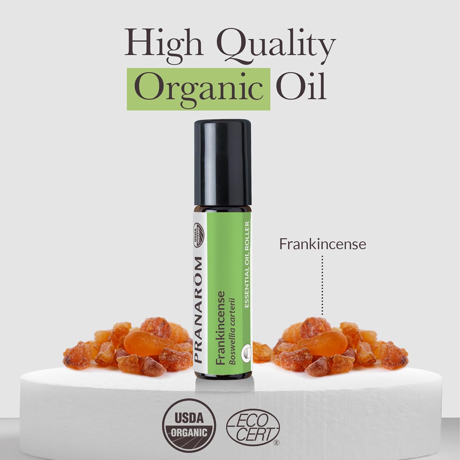 Pranarom - Frankincense Roller Essential Oil 8ml - Meditation - Diffusing, Aromatherapy - Organic and Pure - 100% Certified Organic Boswellia Carterii