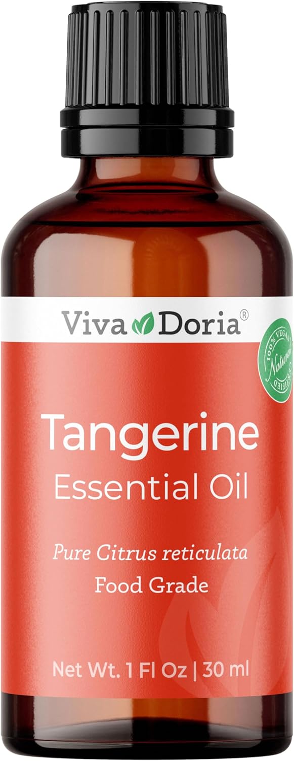 Viva Doria Tangerine Essential Oil, 100% Pure, Natural Essential Oil, Undiluted, for Aromatherapy | Food Grade, 30 mL (1 Fluid Ounce)