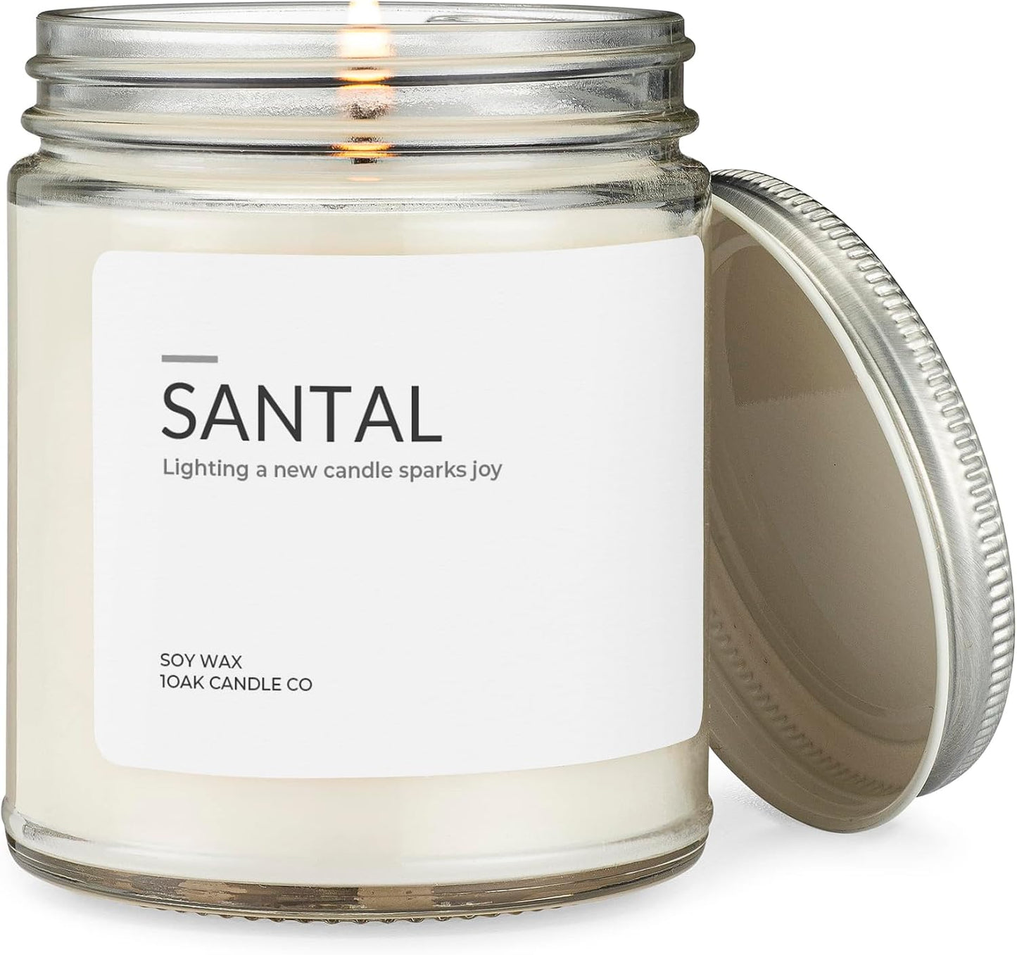 1OAK Santal Candle (Santal) - Soy Wax Scented Candle - Candles for Home Scented - Long Burning Candles Premium - Hand-Poured (7oz.)