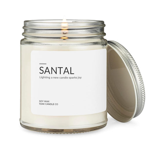 1OAK Santal Candle (Santal) - Soy Wax Scented Candle - Candles for Home Scented - Long Burning Candles Premium - Hand-Poured