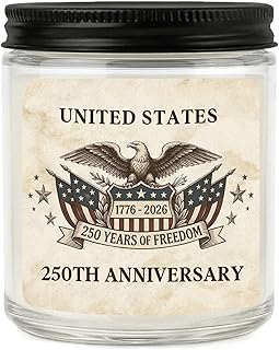 250 Anniversary USA Merchandise - 4th of July Patriotic Candles Gifts for Men Women, Independence Day Gifts for Fathers Day, Patriotic Decorations for Table