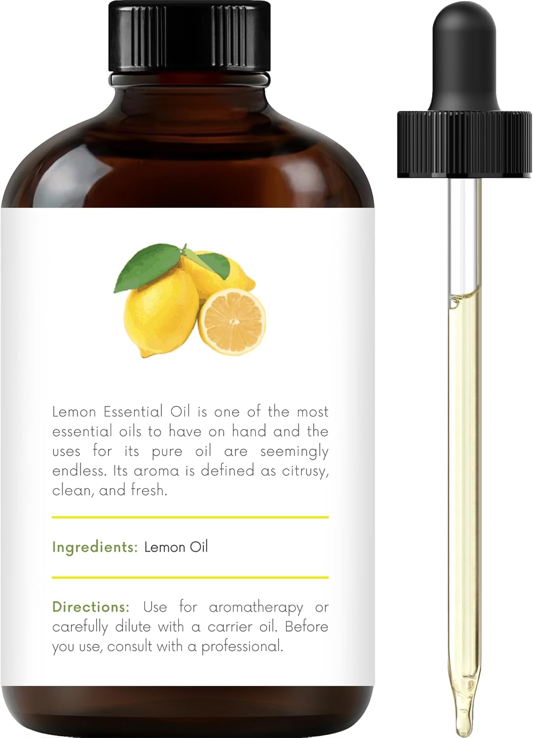 Handcraft Blends Energy & Zest Set: Peppermint and Lemon Essential Oils – (2 x 4 Fl Oz) – 100% Pure & Natural – for Diffuser, Aromatherapy, and DIY Projects