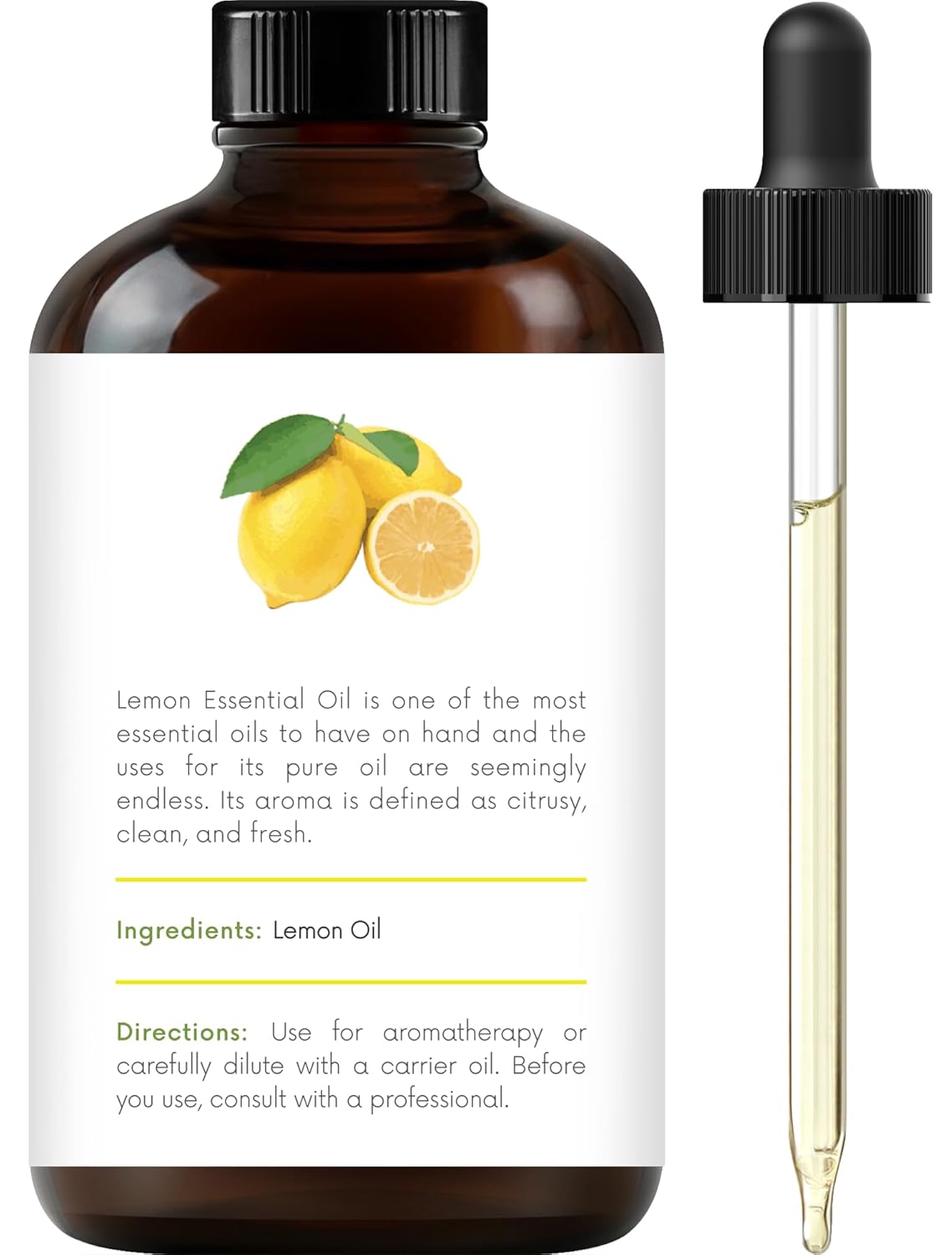 Handcraft Blends Radiant Glow Set: Apricot Kernel Oil (16 Fl Oz) and Lemon Essential Oil (4 Fl Oz) – 100% Pure & Natural – for Brightening Skin and Invigorating Massage