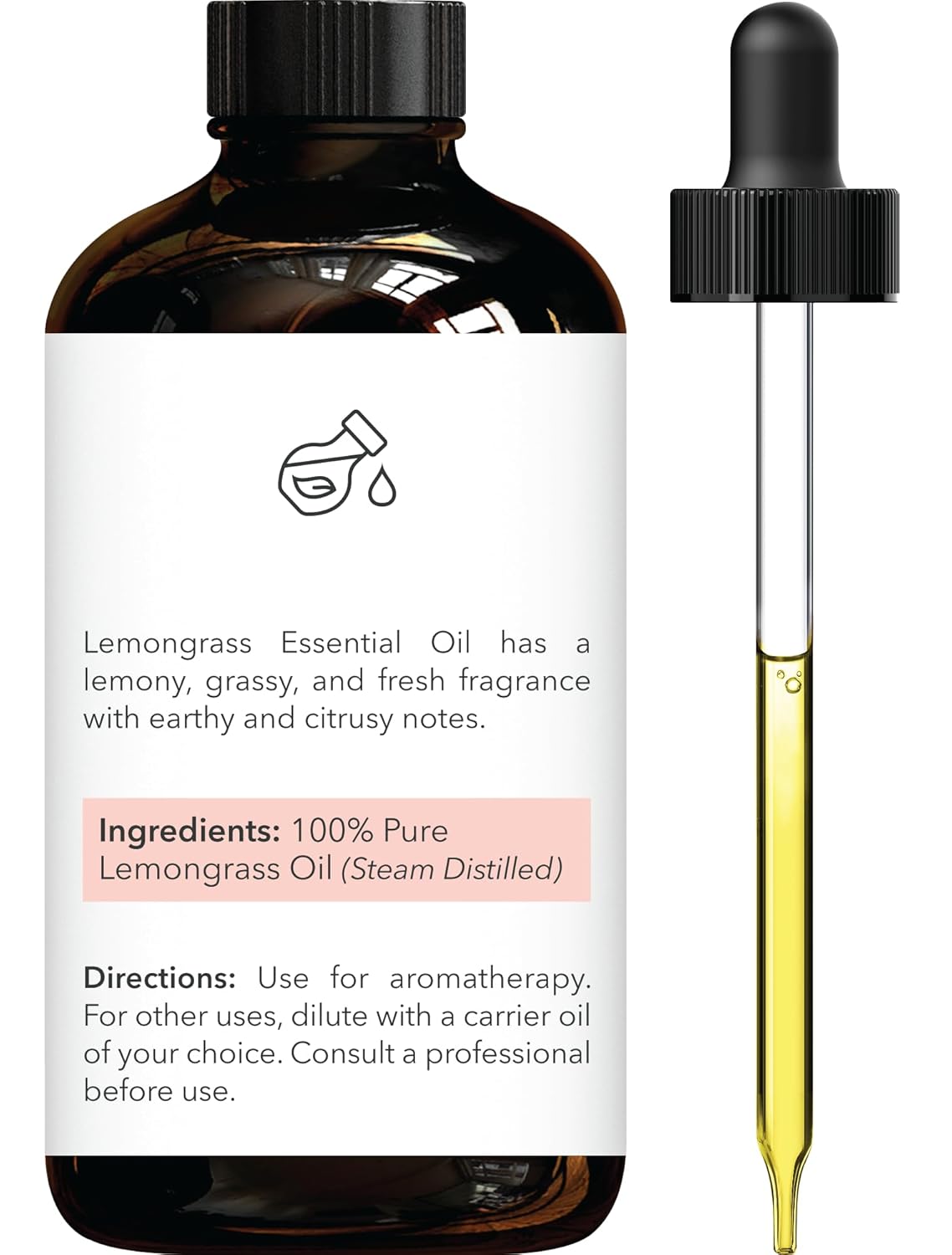 Brooklyn Botany Peppermint & Lemongrass Essential Oils – 4 Fl Oz (Pack of 2) – 100% Pure & Natural – Premium Grade Aromatherapy Oils – Refresh & Relax Blend
