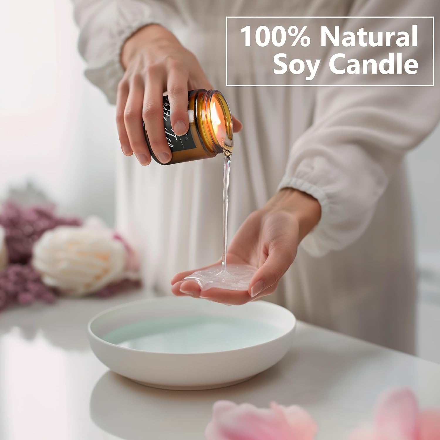MOASITN Patchouli Highly Scented Candles for Home| Natural Soy Aromatherapy Candle| Handmade Long Lasting Jar Candle| Candel Gift for Women,Men as Relaxing,Birthday,Housewarming Gifts| 7oz