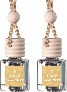 CANDECraftCo Car Air Hanging Fragrance Oil, Car Auto Freshener for Essential Oils, Scents Fragrance Aromatherapy Automobile Diffuser, Long Lasting (Cozy Cashmere)