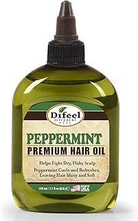 Difeel Premium Natural Hair Oil - Peppermint Oil 7.1 Ounce - For Dry & Flaky Scalp, Cools & Refreshes Hair, Leaves Hair Shiny & Soft, Provides Immediate & Long Lasting Benefits For Hair