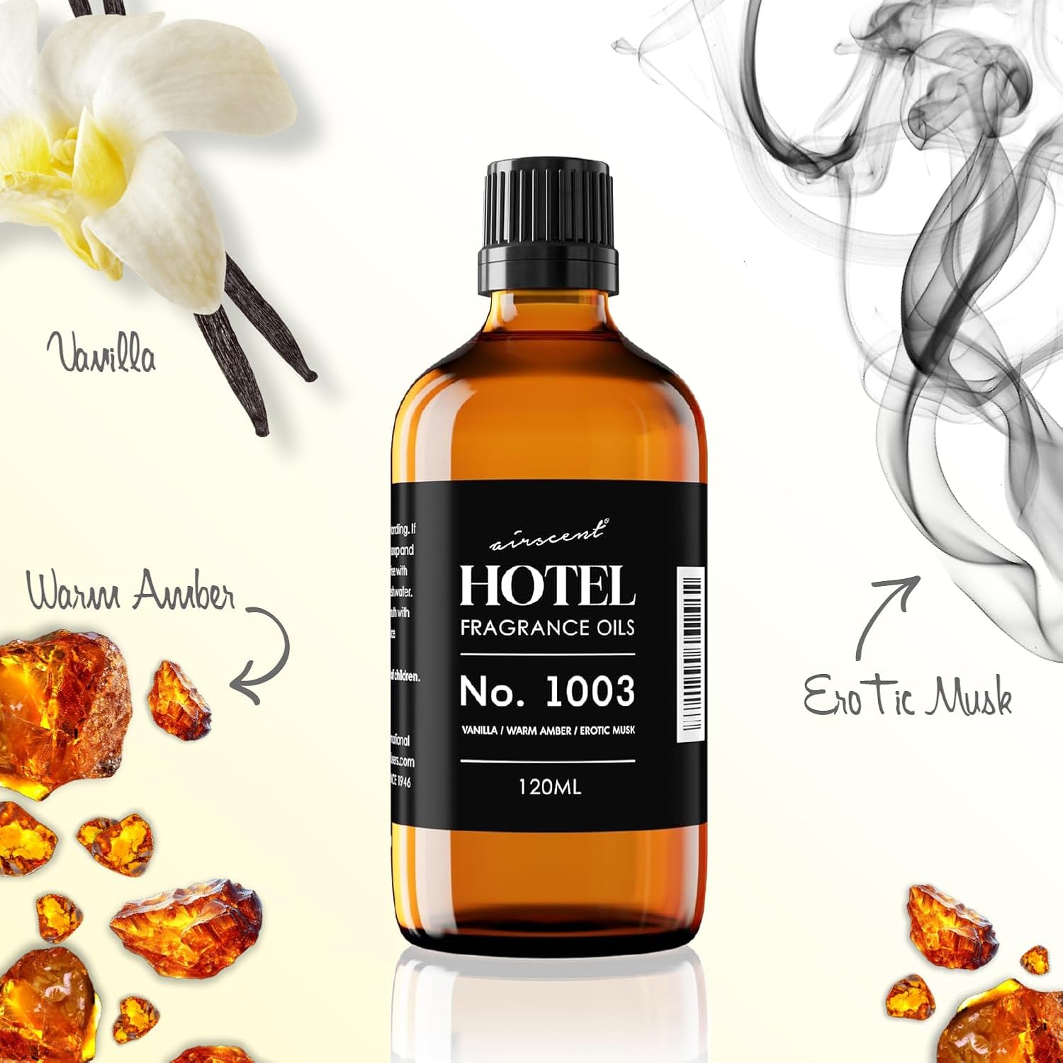 AirScent Hotel Diffuser Oil No. 1003 Inspired by The Asian Garden Las Vegas Hotel Scent - Premium Fragrance Oil for Ultrasonic and Waterless Diffusers and Crafting - 10 mL, 34 fl oz Glass Bottle