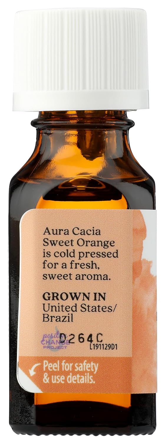 Aura Cacia Sweet Orange Essential Oil, 0.5 FZ