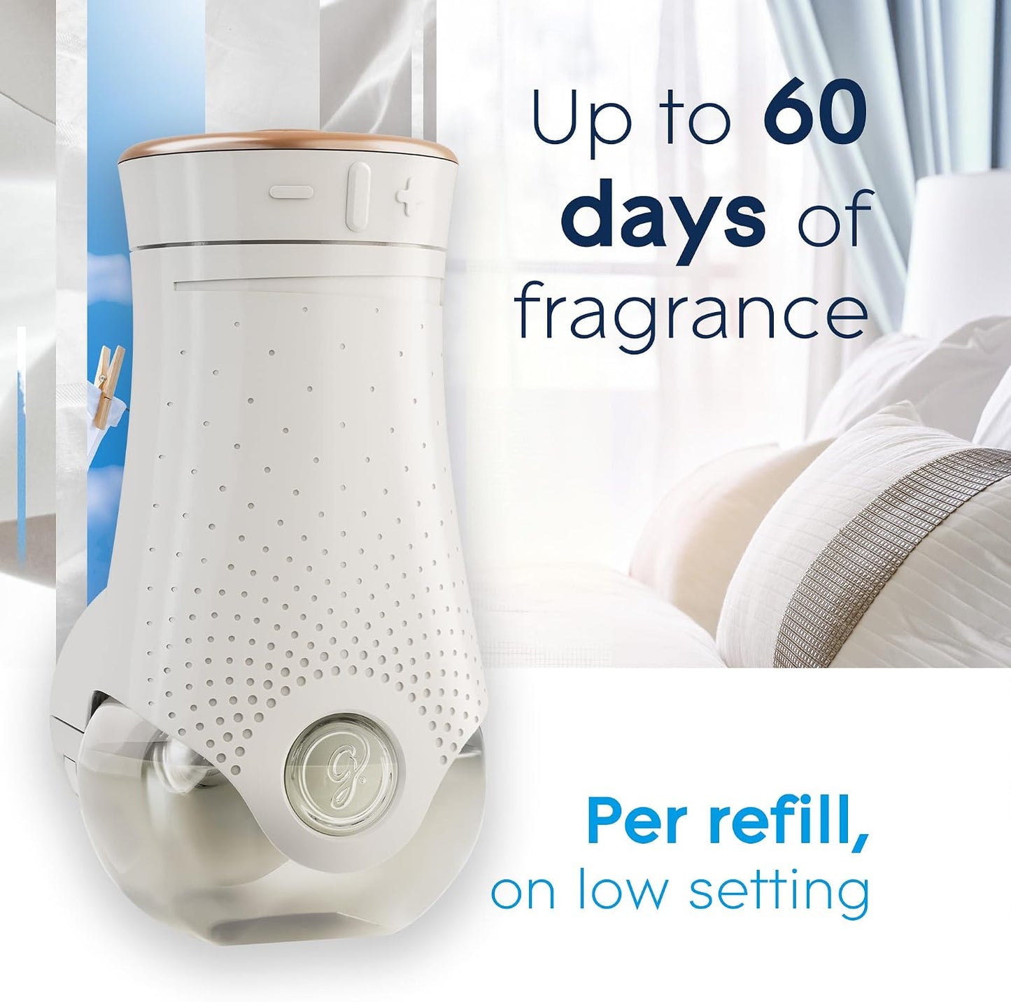 Glade PlugIns Air Freshener Starter Kit, Scented and Essential Oils for Home and Bathroom, Clean Linen, 4.02 Fl Oz, 2 Warmers and 6 Refills