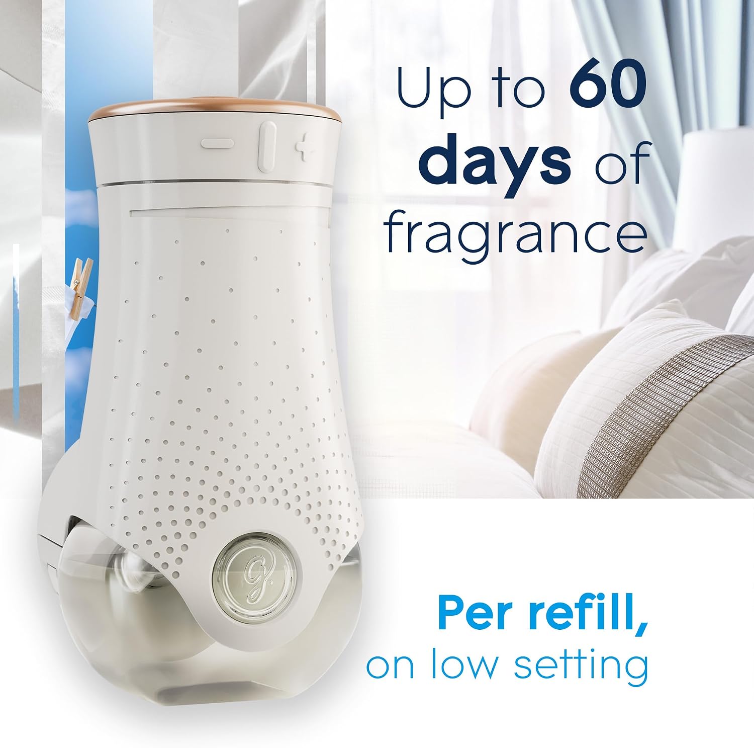 Glade PlugIns Air Freshener Starter Kit, Scented and Essential Oils for Home and Bathroom, Clean Linen, 4.02 Fl Oz, 2 Warmers and 6 Refills