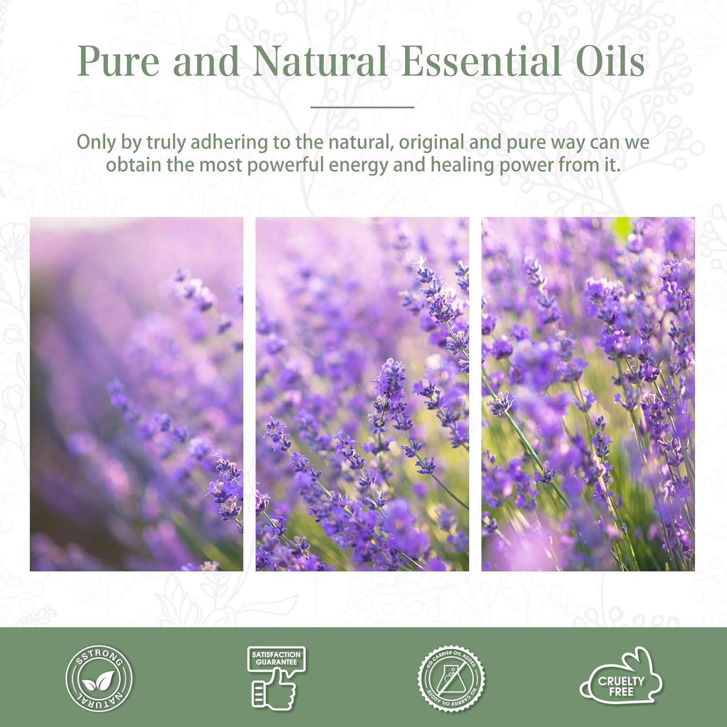 Lavender 3.38fl.oz Essential Oil, PHATOIL Aromatherapy Essential Oils for Diffuser, Humidifier, Perfect for DIY Soap, Candle, Bath Bombs Making(100ml)