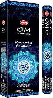 Hem OM Incense Sticks (120 Sticks, 6 Boxes Inside) - 9 Inches Long, 20g per Box - Perfect for Meditation, Rituals & Cleansing.