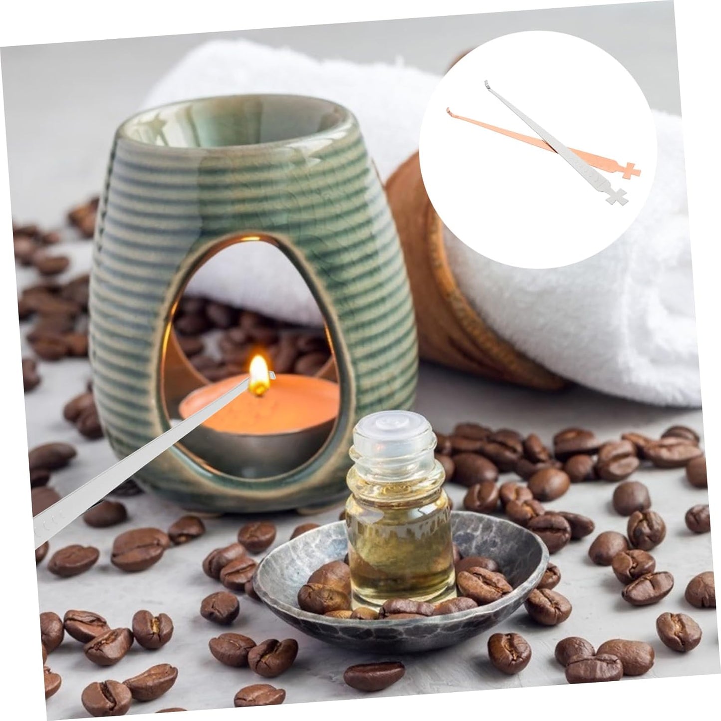 Veemoon Candle Wick Snuffer Wick Dipper Set 2pcs Accessory Kit for Candle Decor