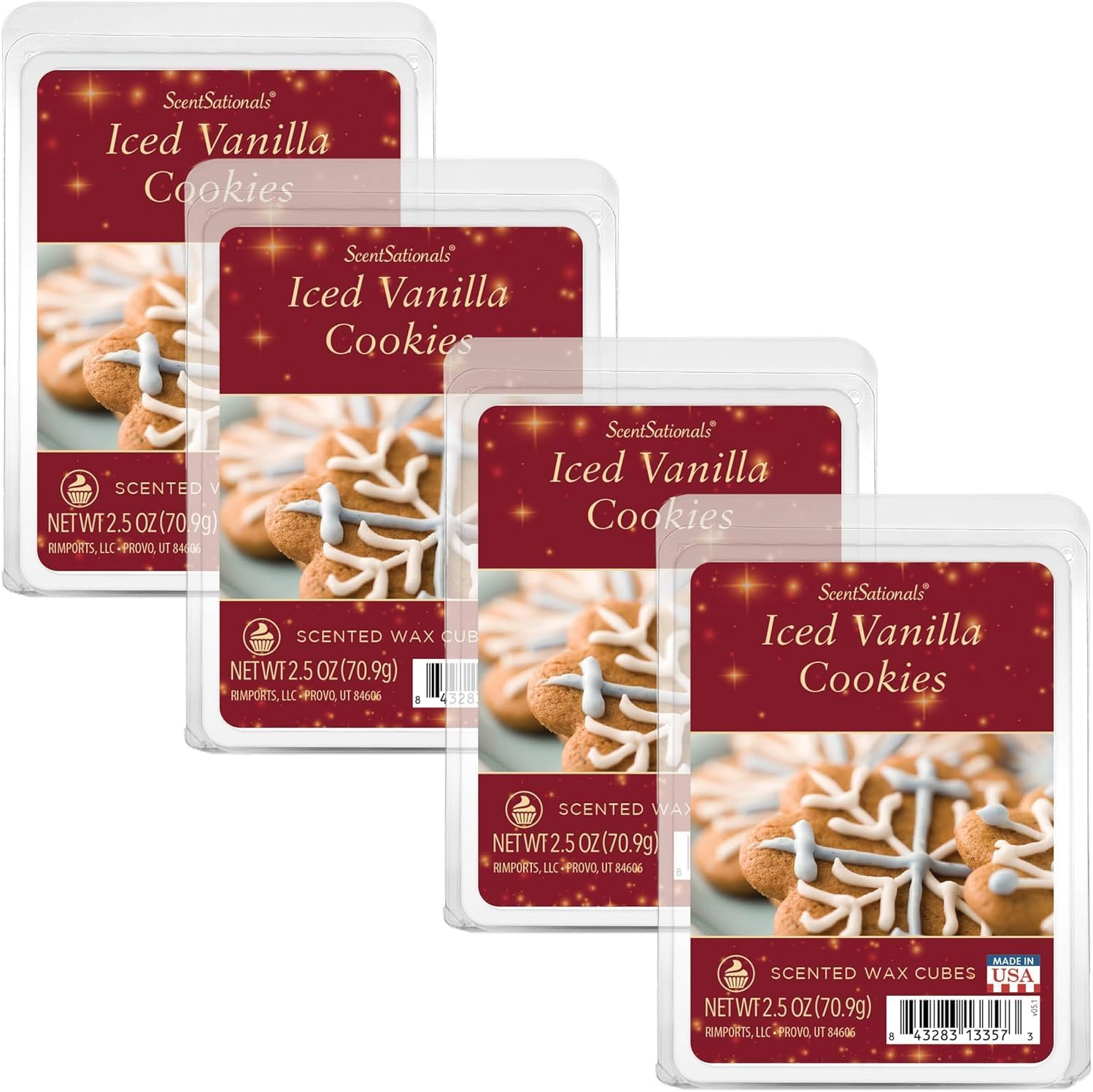 ScentSationals Vanilla Cookies Scented Wax Melts - Vanilla, Sugar, & Butter, 10oz (24 Cubes)