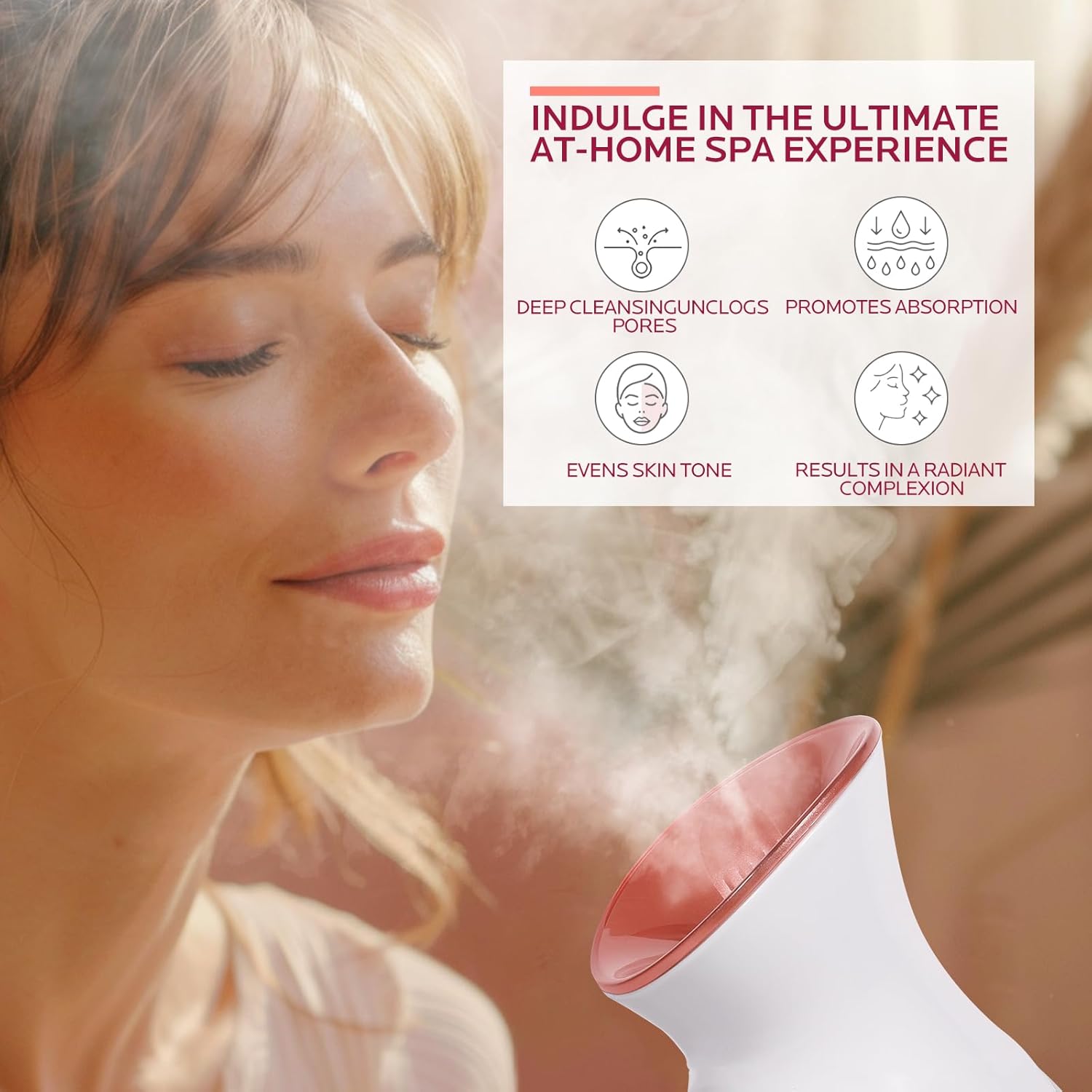 Colorfarm Facial Steamer Spa Kit: Nano Ionic Face Steamer for Facial Deep Cleansing - Home Spa Skincare Set with 17 Skin Care Tools Self Care Gifts for Women