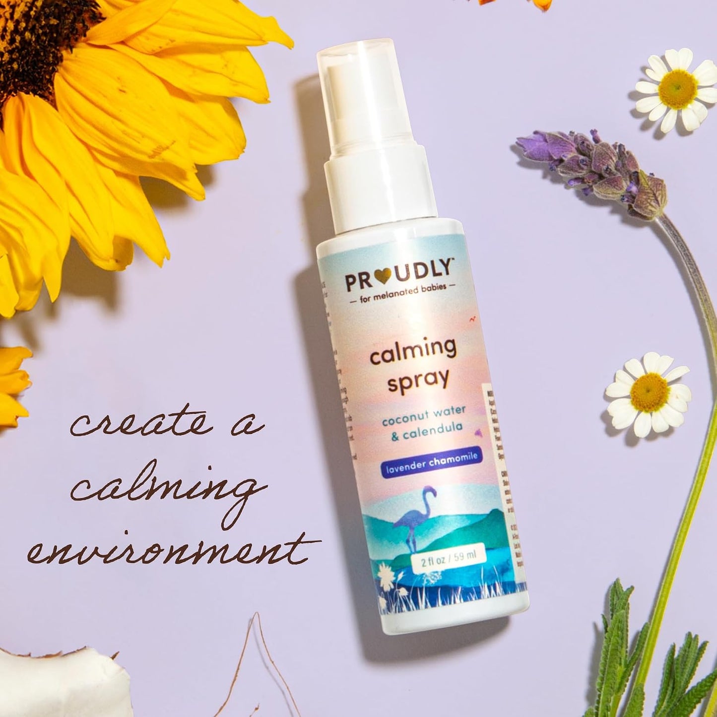 PROUDLY Baby Calming Spray with Lavender & Chamomile Essential Oils — Bedtime Sleep Mist for Newborns, Infants & Toddlers, Room, Linen & Skin Spray, No Synthetic Fragrance, 2-Pack (2 oz)