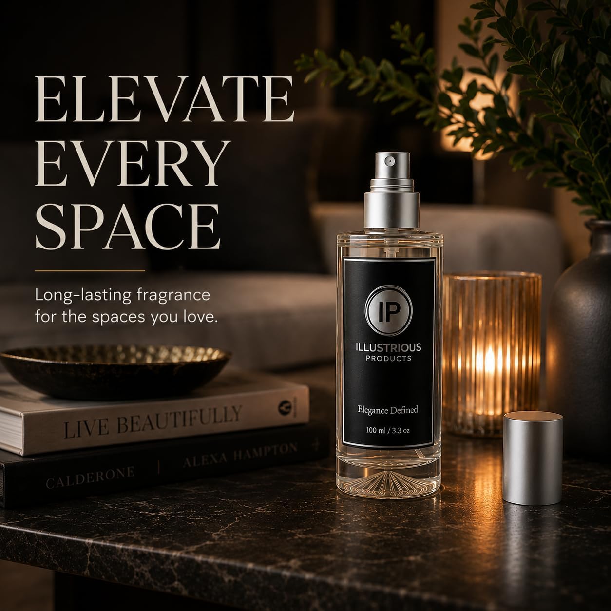 Neroli Room Spray for Home – Luxury Long-Lasting Fragrance Mist, Citrus Floral Woody Scent, Premium Glass Bottle & Gift Box, Fine-Mist Sprayer, Made in USA, 3.3 fl oz / 100 ml