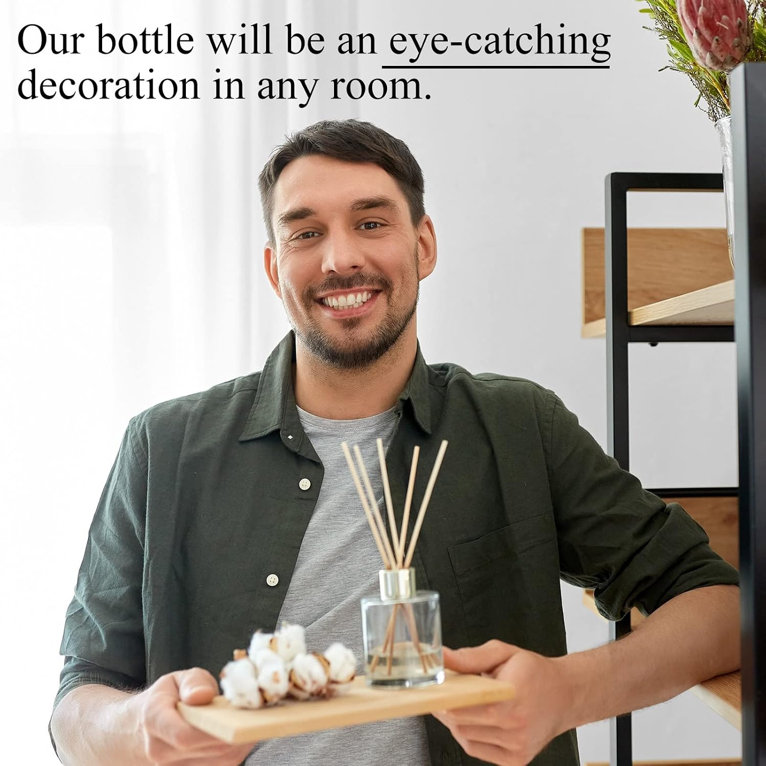 Wesiti 20 Packs Reed Diffuser Bottles Empty Refillable Glass Jars 4 oz Diffuser Bottles with Silver Caps for Essential Oil Home Fragrance Living Room Bathroom DIY Decor