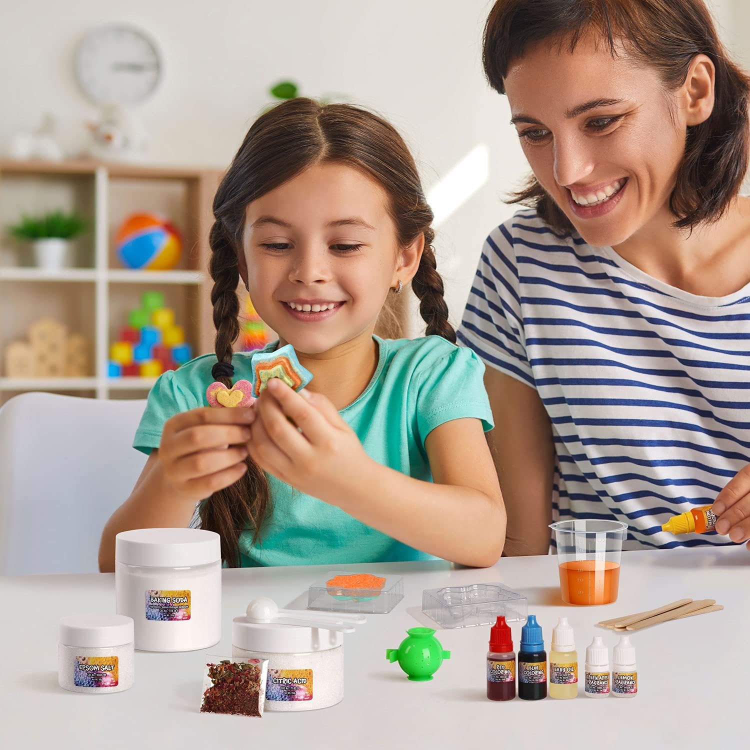Bath Bombs Science Lab - Create 10 Baths Bombs, Bath Toys for Kids - Great Gifts for Girls Age 8-12, Crafts Kit for Girls, Spa Kit for Girl