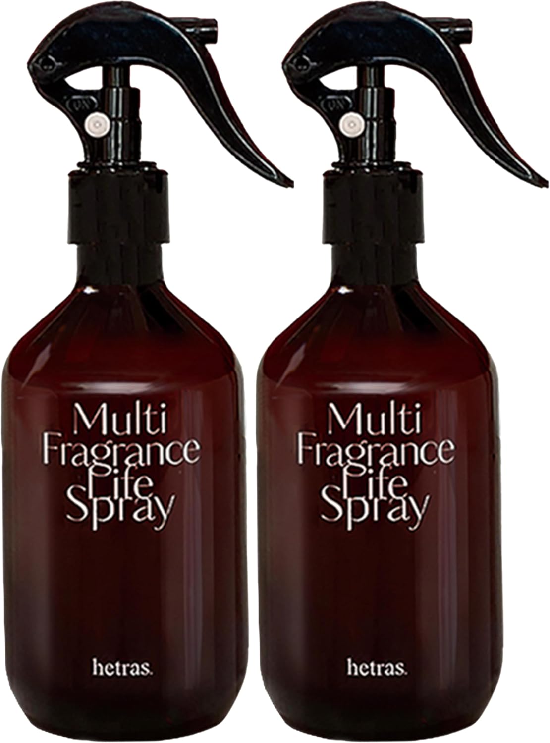 hetras Multi Fragrance Life Spray (Pure Laundry Scent) – Non-Aerosol Room & Fabric Deodorizer | Large Capacity 10.14 fl.oz x 2-Pack | Fresh Cotton & Warm Linen Aroma Infused with Essential Oils