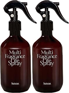 hetras Multi Fragrance Life Spray (Pure Laundry Scent) – Non-Aerosol Room & Fabric Deodorizer | Large Capacity 10.14 fl.oz x 2-Pack | Fresh Cotton & Warm Linen Aroma Infused with Essential Oils