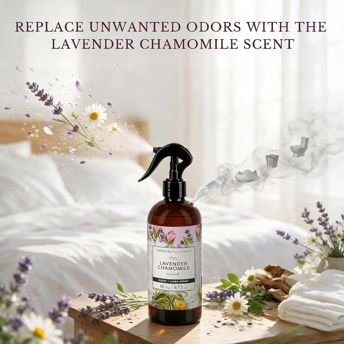 Abbey &amp; Sullivan Linen Spray, Lavender Chamomile, 16 oz