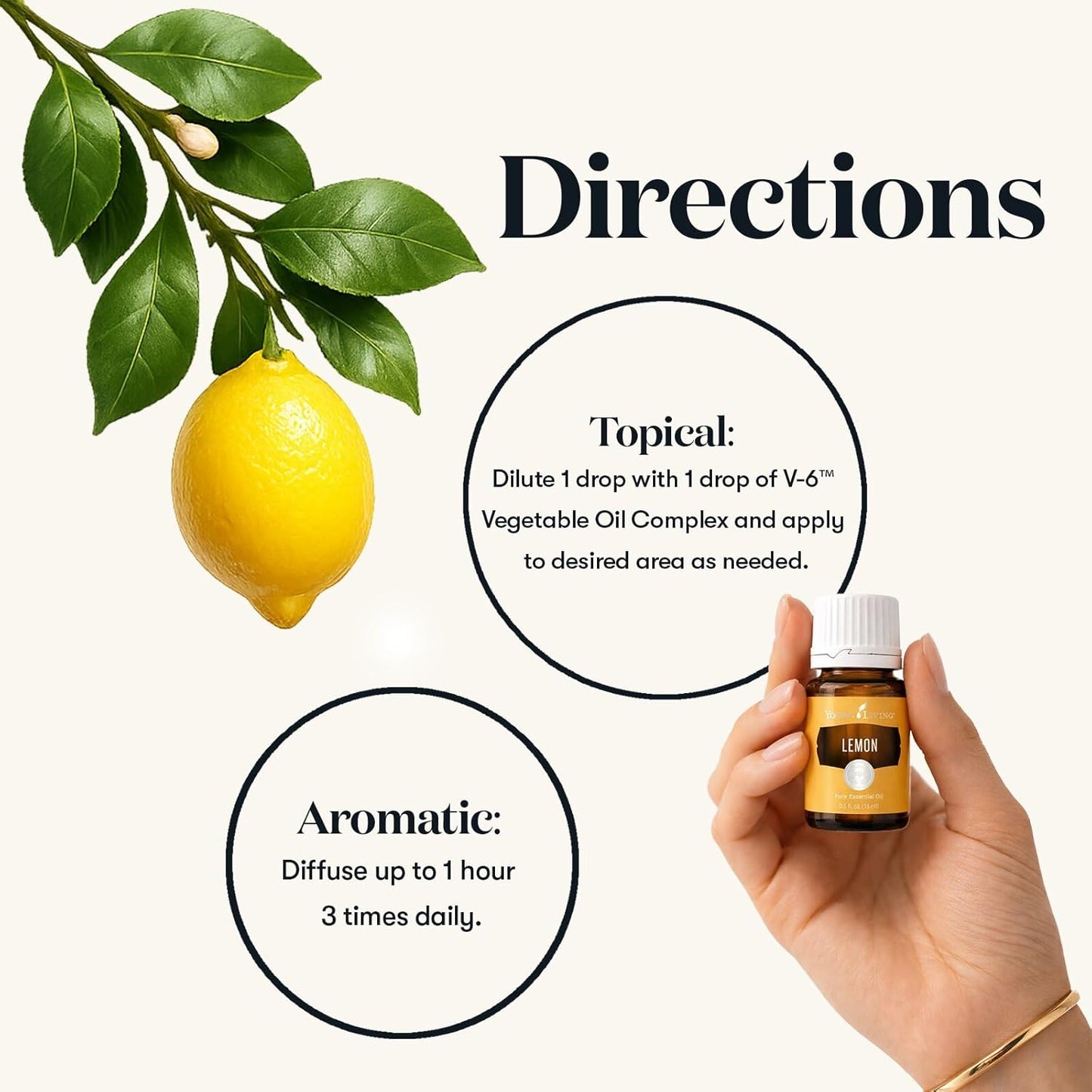 Young Living Lemon Essential Oil | 15 ml | Premium Citrus Oil for Skin Care, Aromatherapy Diffusion & Household Use | Fresh, Zesty Citrus Scent for Authentic Fragrance