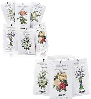 MYARO 24 Packs Scented Sachets for Drawer and Closet, Long-Lasting Sachets Bags Home Fragrance Sachet 6 Scents Option- Lavender, Rose, Jasmine, Ocean, Gardenia, Lily