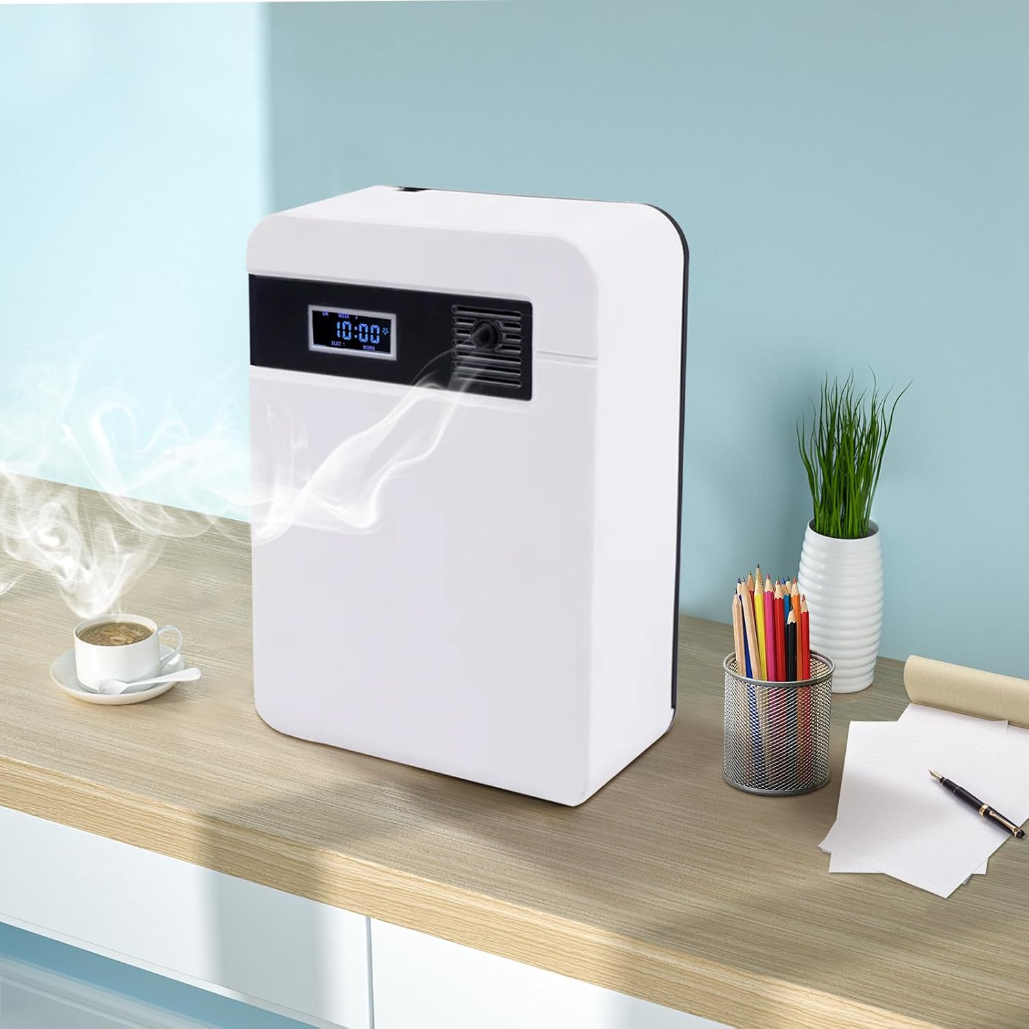 Scent Air Machine Cold Air Waterless Oil Diffuser Wall-Mounted & Tabletop Hotel Collection Diffuser with LED Display for Home, Large Room and Hotel