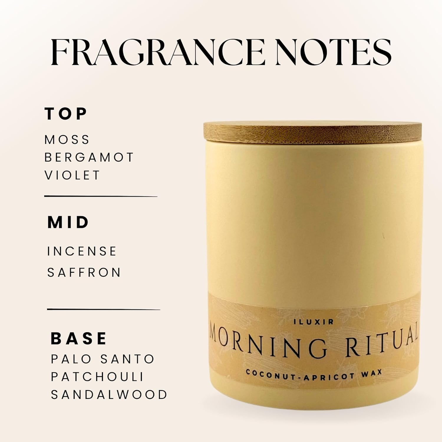 Palo Santo & Sandalwood Scented Candle,13 Oz Coconut Apricot Wax, Aromatherapy Candle for Yoga, Meditation & Morning Ritual, Non-Toxic Phthalate-Free, Vegan, Clean Burn- Perfect for Luxury Gift